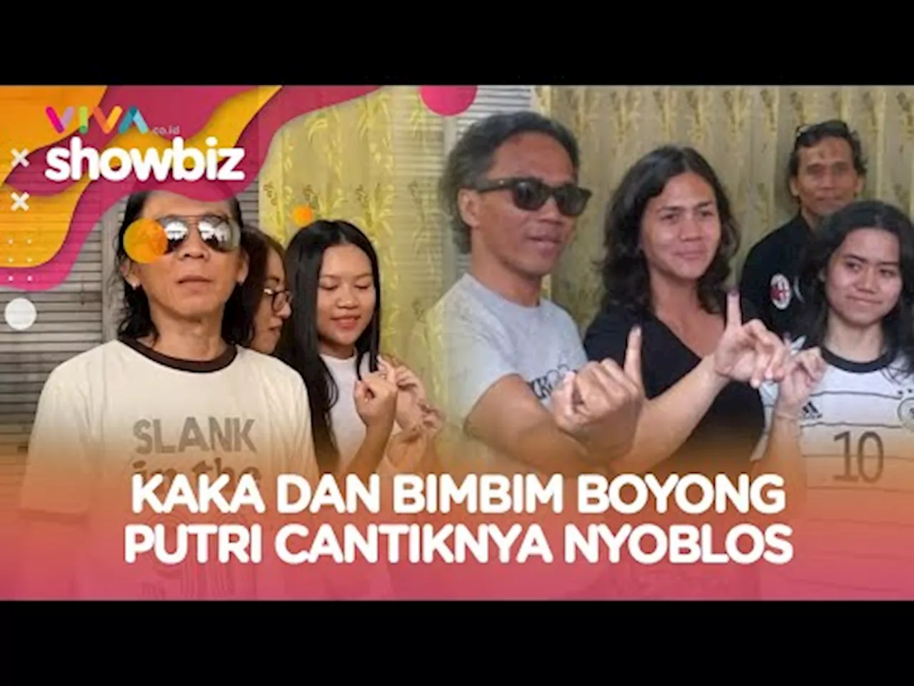 Gaya Santai Kaka dan Bimbim Slank Saat Nyoblos Pilkada