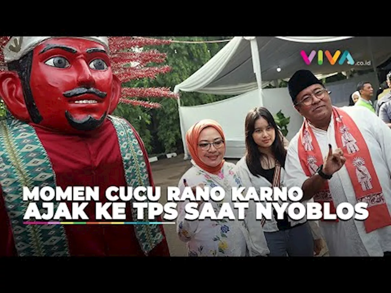 Nyoblos Bareng Istri Ditemani Cucu, Rano Karno: Yakin Menang Satu Putaran