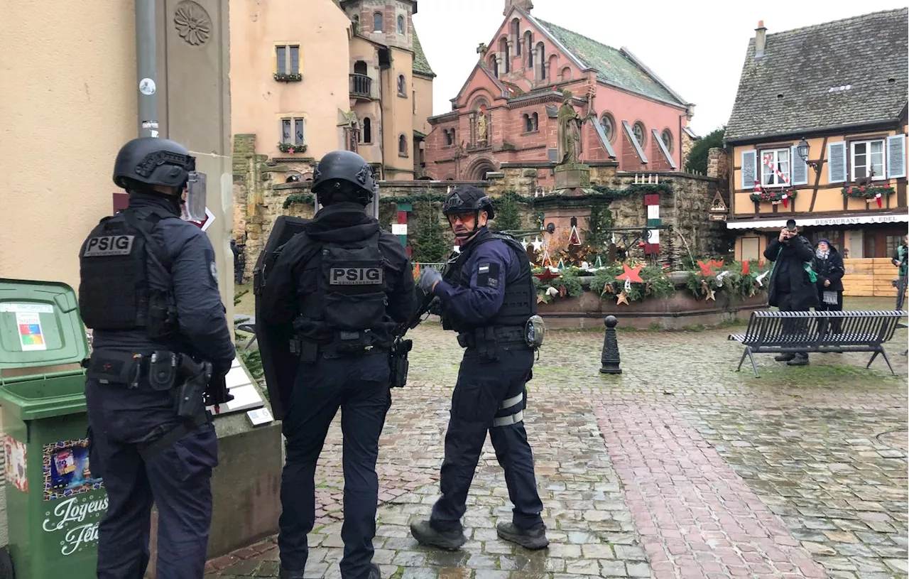 Eguisheim: Touristes Surpris Par Un Exercice De Sécurité Civile Au Marché De Noël