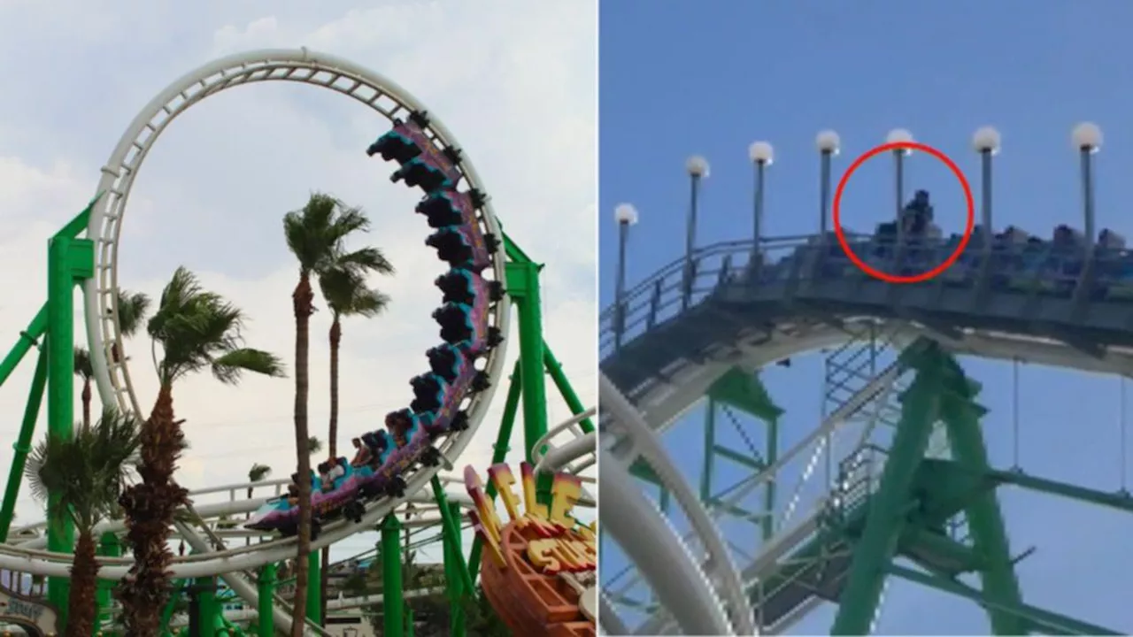 ‘I had mere seconds to act’: Man climbs from looping roller coaster as lap bar unlatches at US theme park