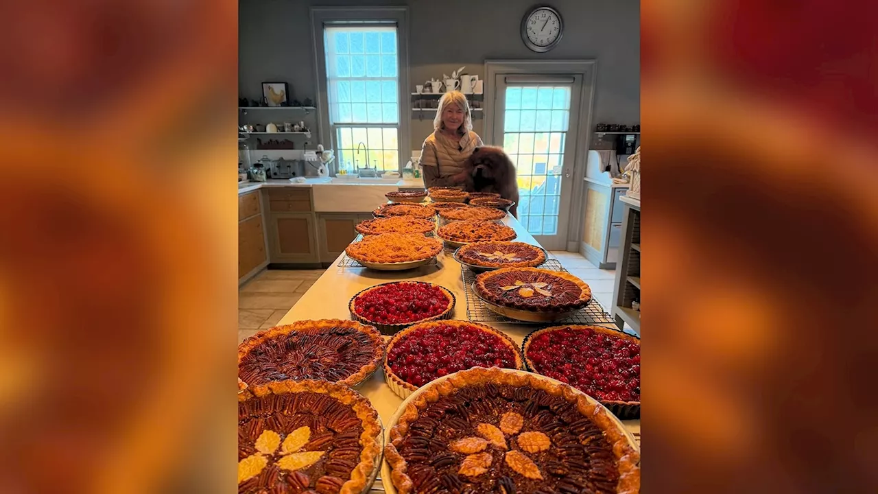 Martha Stewart uses literal pie chart to make 35 homemade pies for Thanksgiving