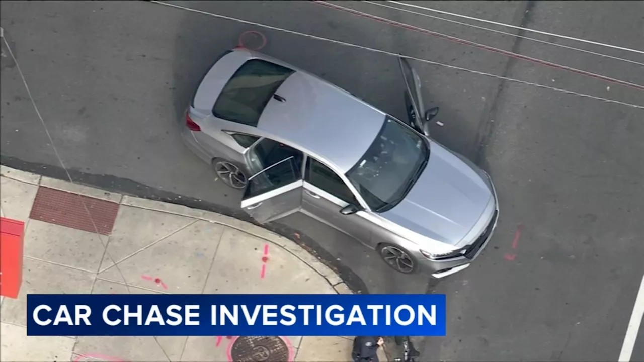 1 in custody after stolen car police chase in Philadelphia; 2 other suspects sought