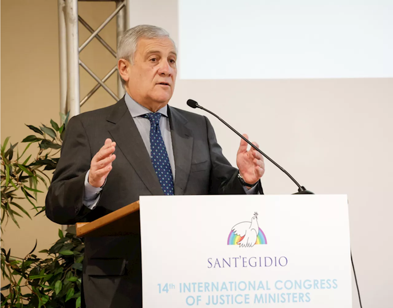 Antonio Tajani al Congresso dei ministri della Giustizia