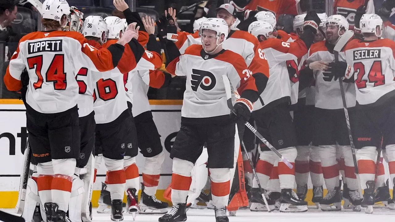 Couturier scores in OT to give Flyers 3-2 win over Predators