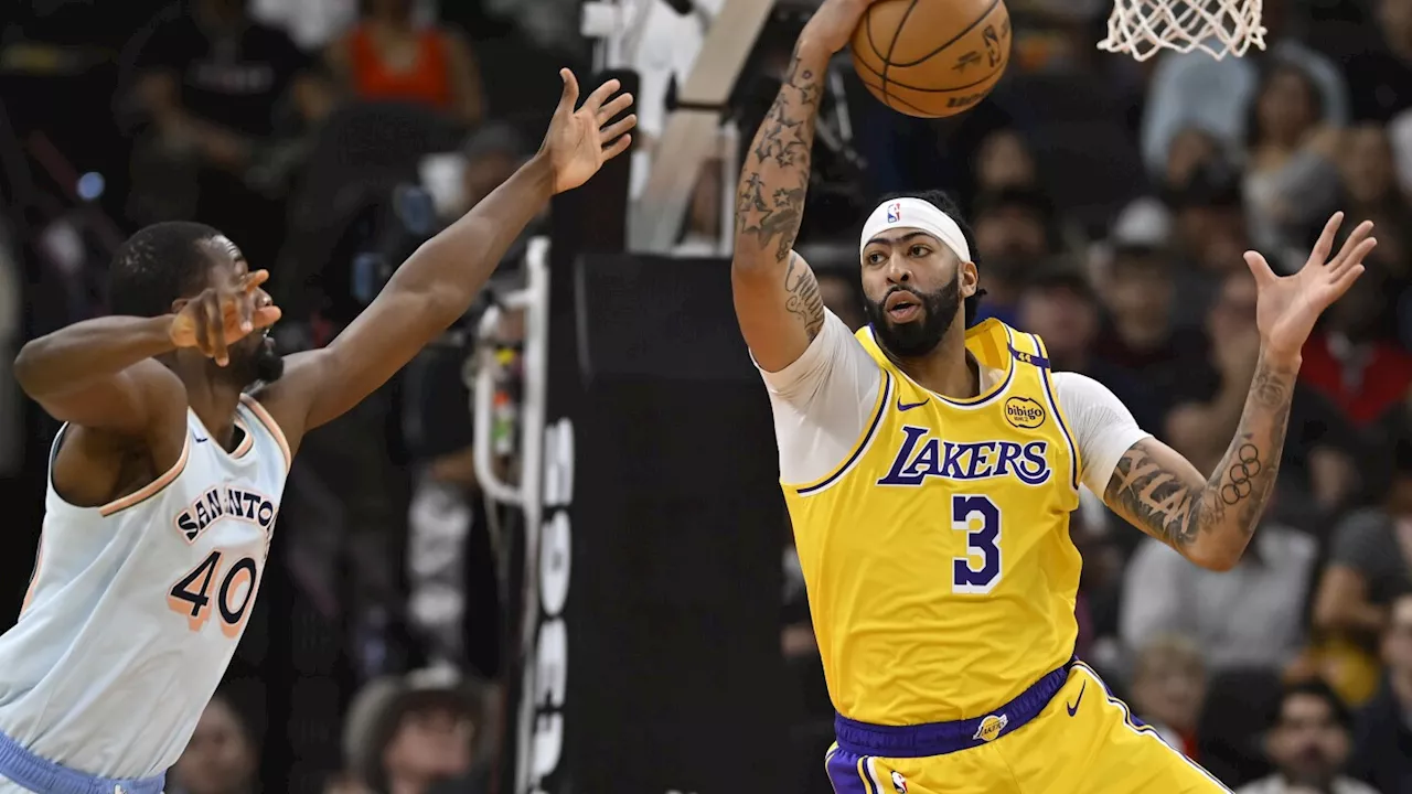 Davis and James power the Lakers past Wembanyama and the Spurs 119-101