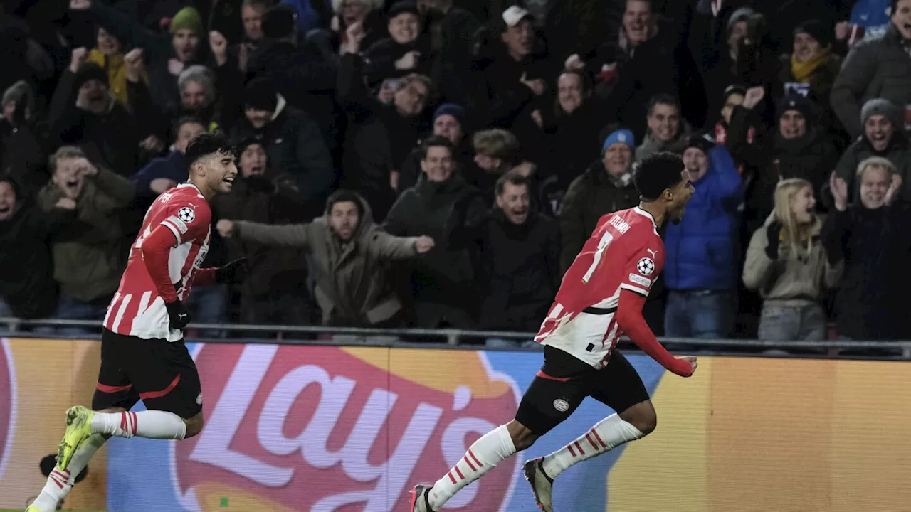 Late goals by US stars are a Champions League thanksgiving for PSV Eindhoven