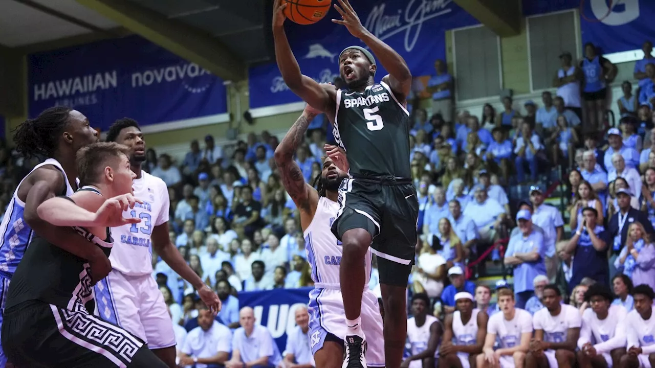 Michigan State holds off No. 12 North Carolina 94-91 in overtime for 3rd at Maui Invitational