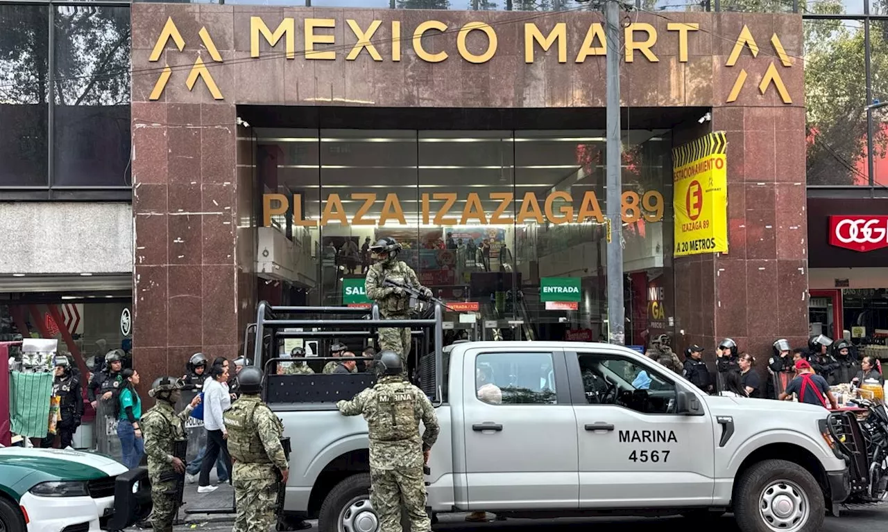 Realizan operativo en Plaza Izazaga 89; 'se aplicará extinción de dominio': Ebrard