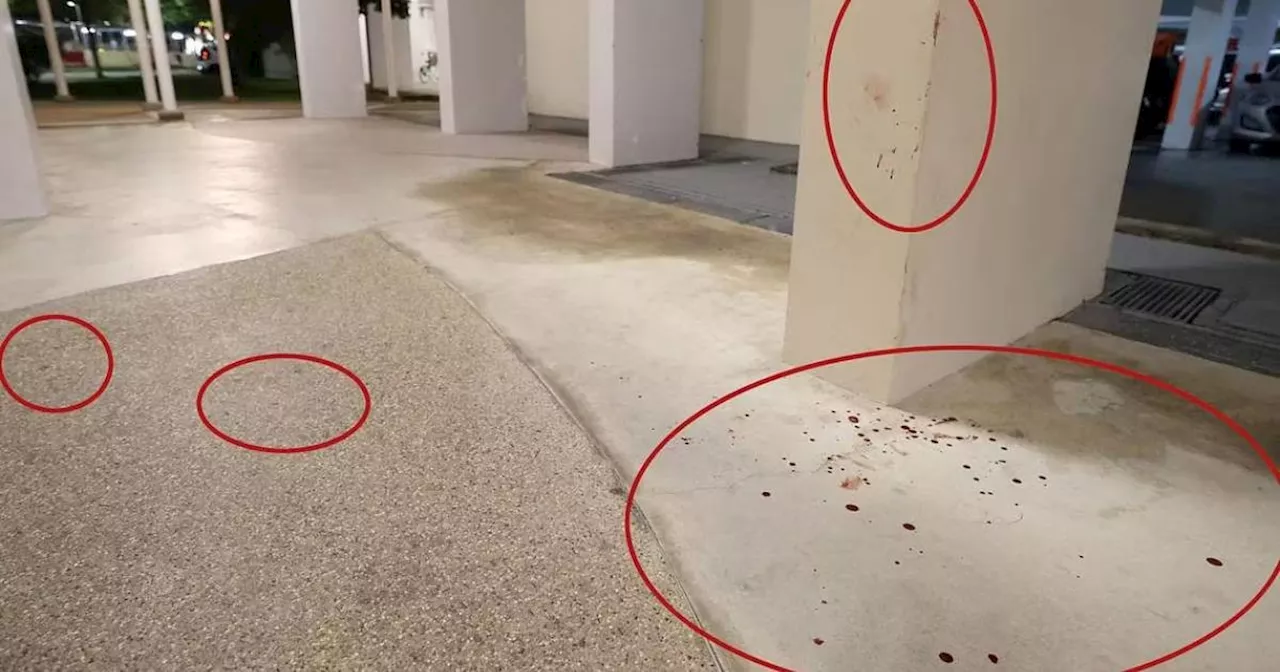 Bloodstains found at HDB block in Punggol after suspected fight among youths