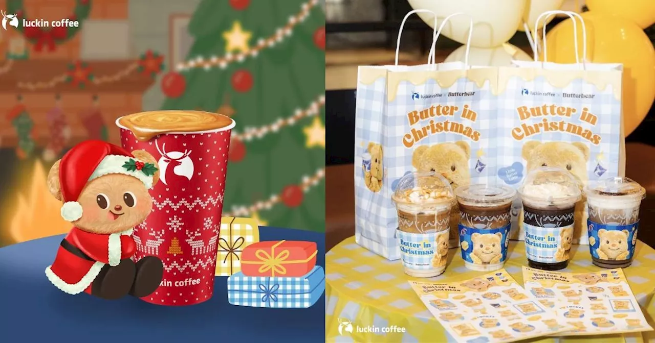 Luckin Coffee and Butterbear collaborate to offer Christmas drinks for the festive season