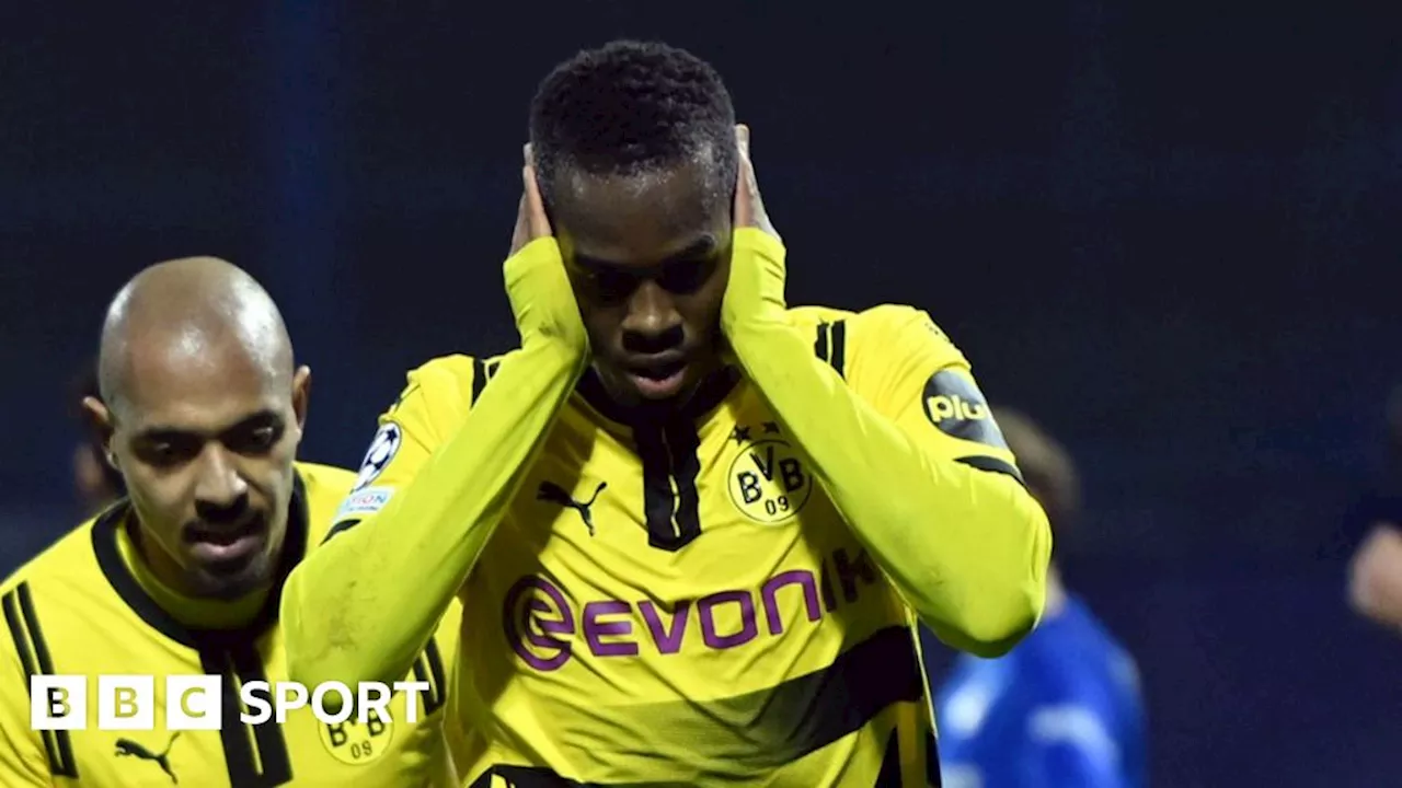 Jamie Gittens: Young English winger scores another great Champions League goal for Borussia Dortmund