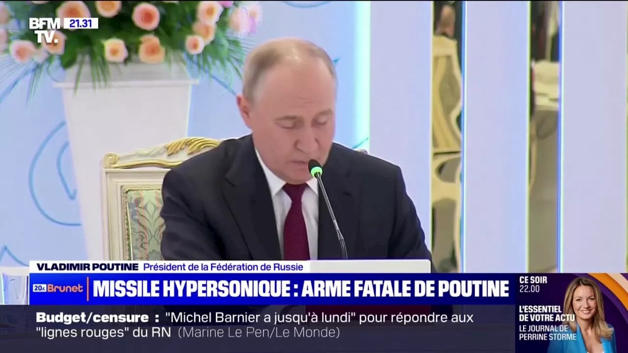 'Tout ce qui se trouve à l’épicentre de l’explosion peut être réduit en poussière': Vladimir Poutine menace Kiev de son missile hypersonique Orechnik