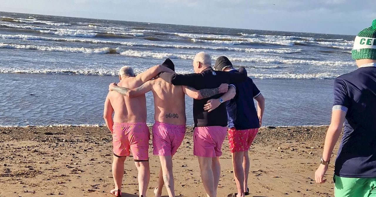 Cambuslang pals are all heart as they brave the freezing cold for charity swim