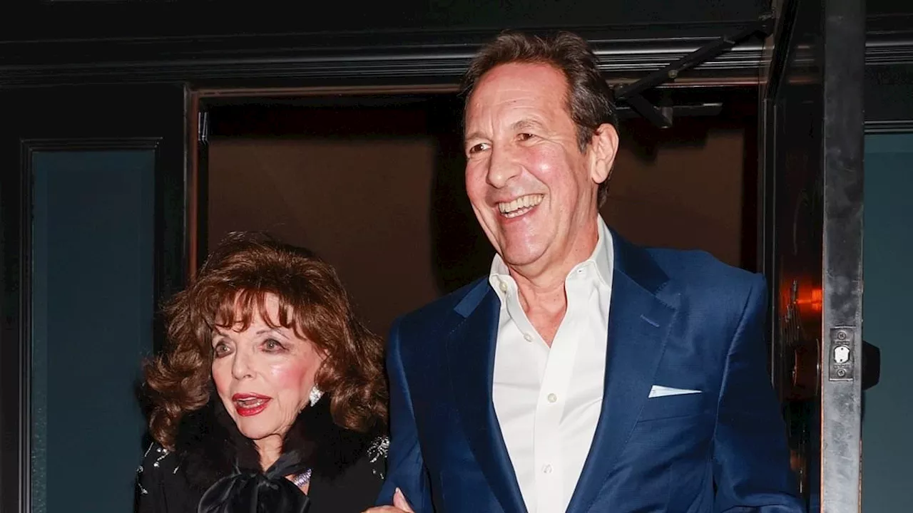 Joan Collins Brings Glamour to Date Night with Husband Percy Gibson