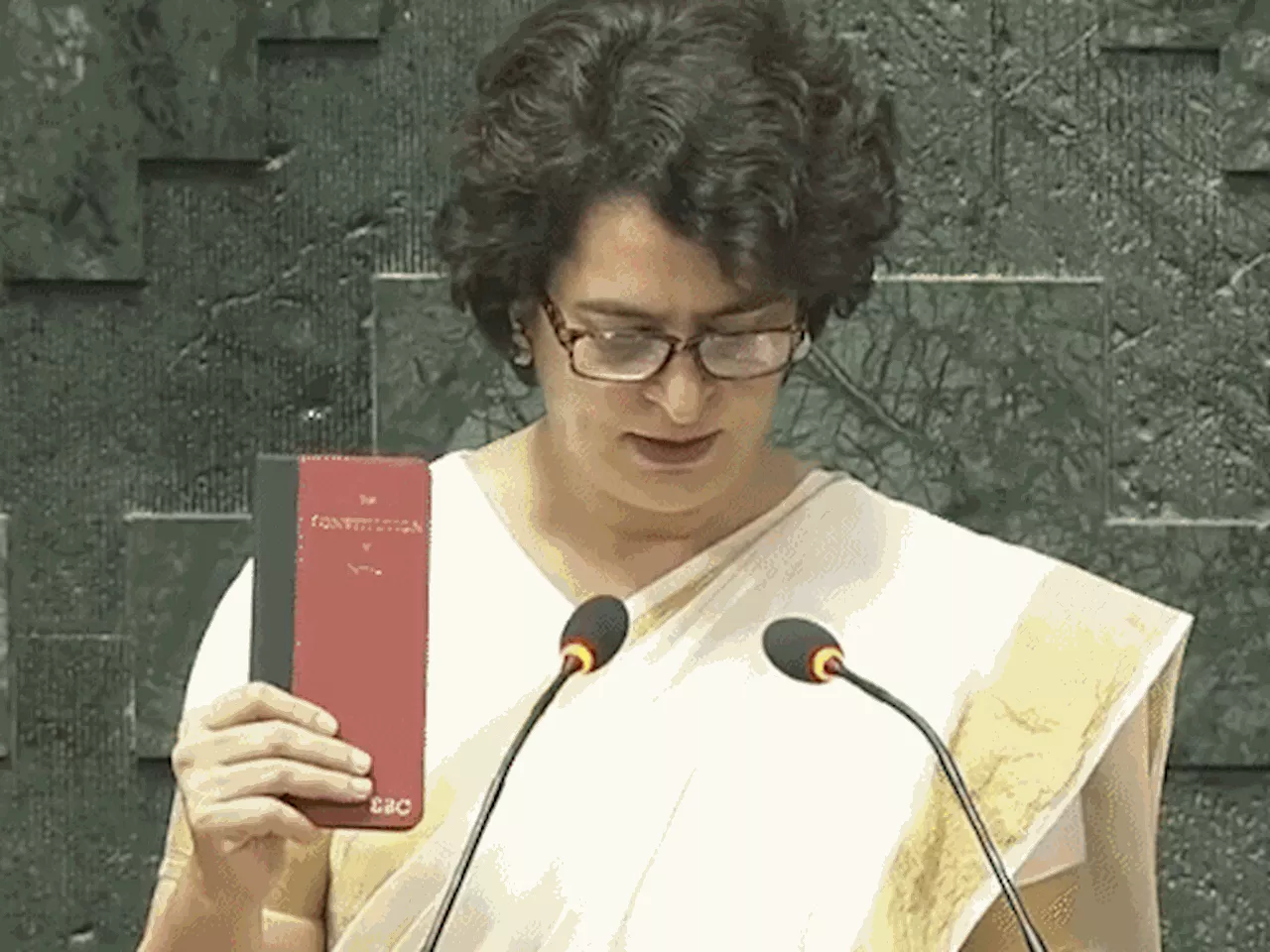 Priyanka Gandhi Takes Oath as MP, Rahul Gandhi Stops for a Photo