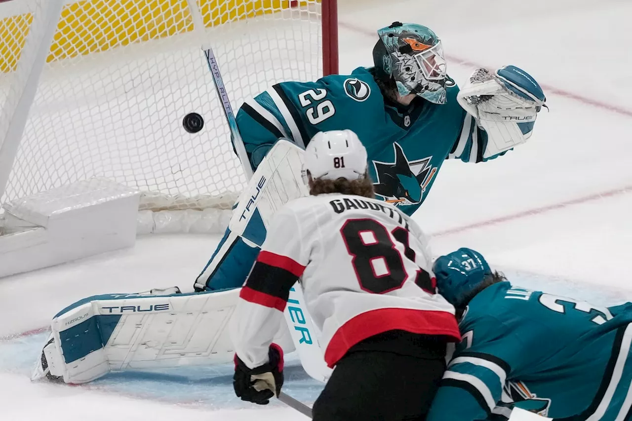 Adam Gaudette's Late Goal Secures Ottawa Senators Victory Over San Jose Sharks