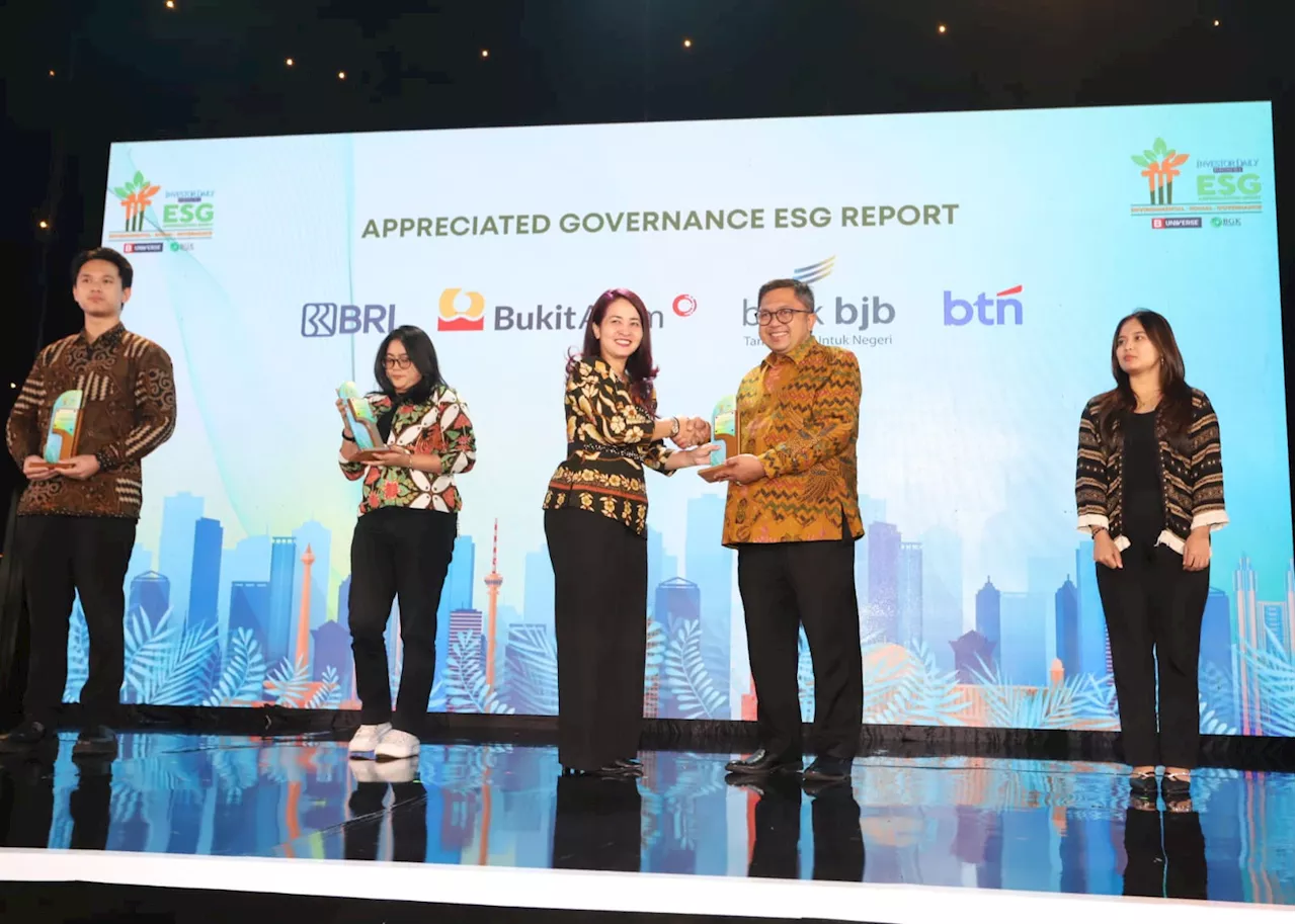 Bank bjb Dianugerahi Penghargaan ESG di Investor Daily Indonesia ESG Appreciation Night 2024