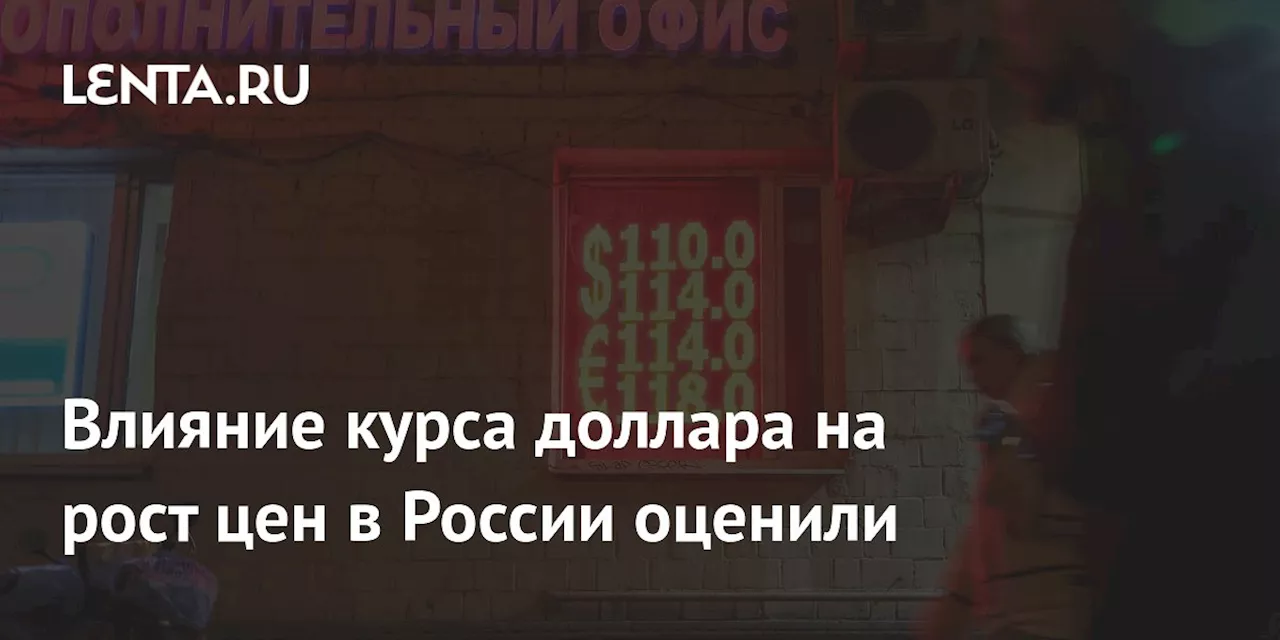 Влияние курса доллара на рост цен в России оценили