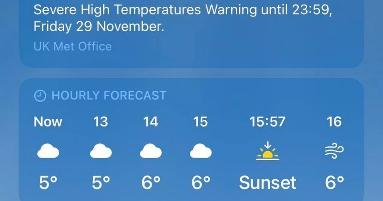 Lancashire iPhone users baffled over 'odd' Met Office weather warning alert