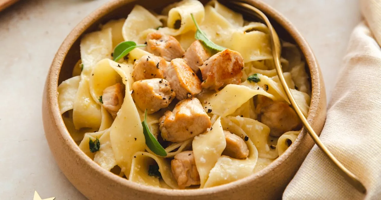 Bouchées de lapin à la sauge, pappardelle à la crème de panais