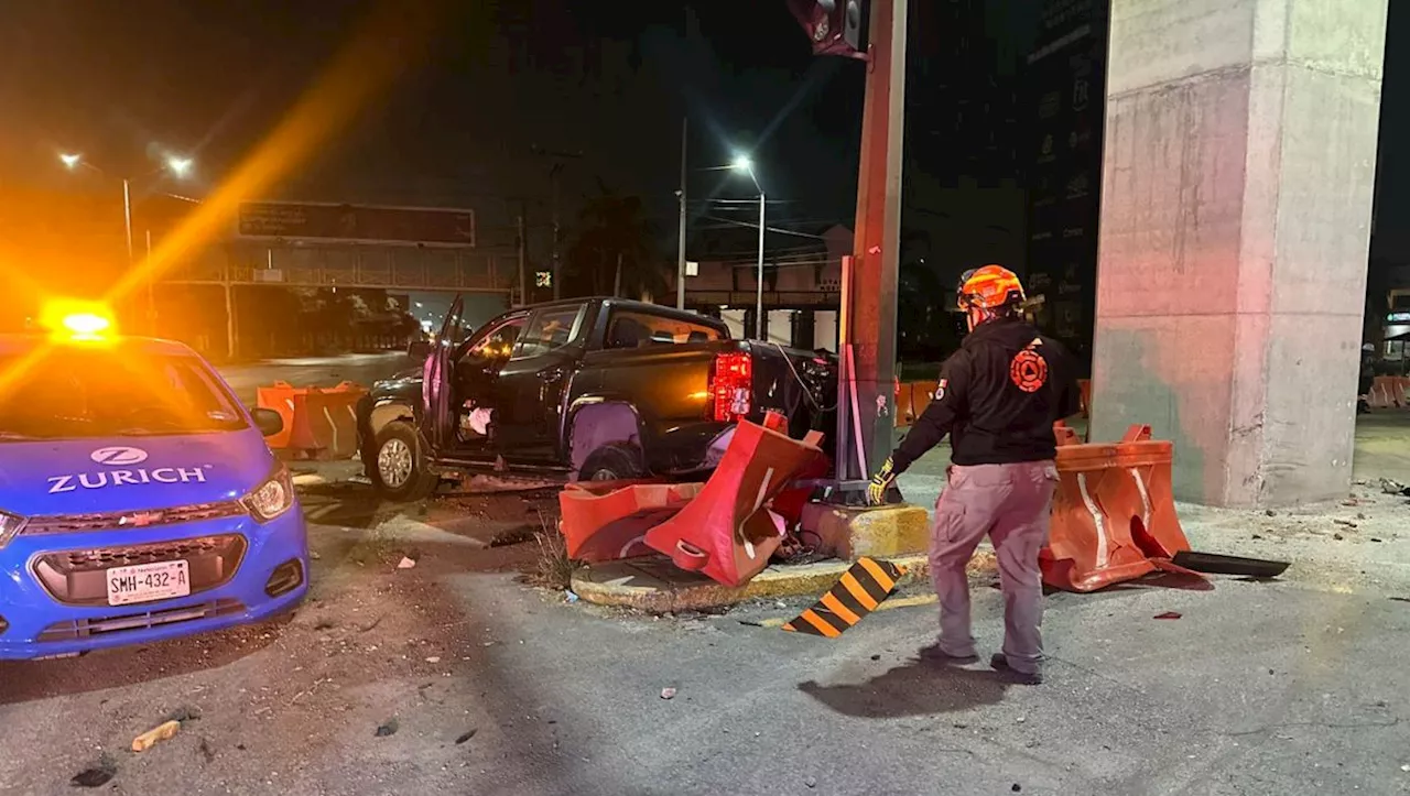 Chocan conductores contra construcción de Línea 6 del Metro en Monterrey; hay 3 lesionados