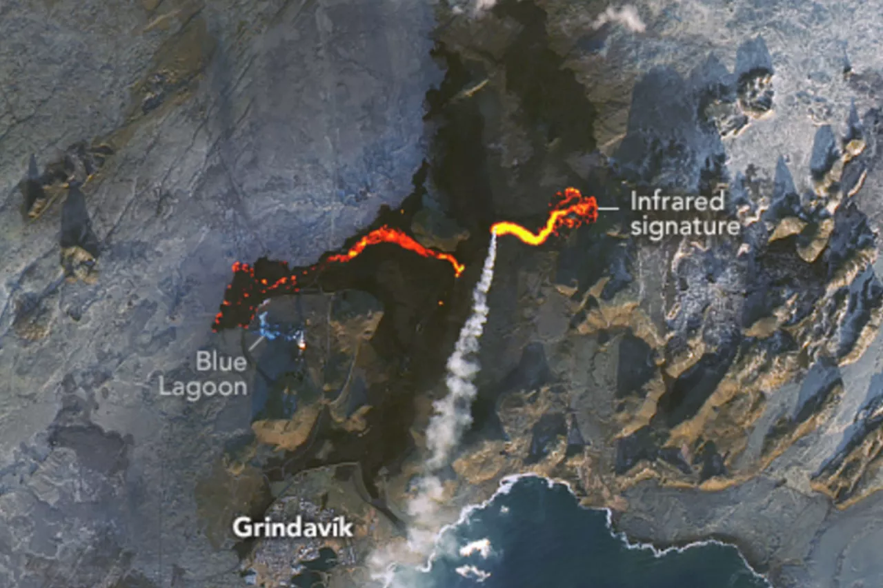 NASA Image Reveals Lava Pouring from Iceland Volcano Eruption