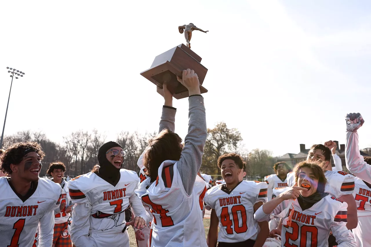 Dumont Huskies Celebrate Thanksgiving Win Over Tenafly Tigers