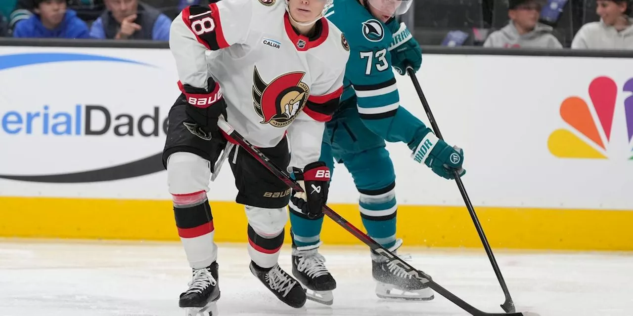 Tim Stützle Entscheidet Duell zwischen Ottawa Senators und San Jose Sharks