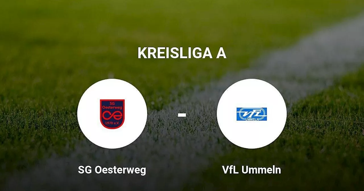 SG Oesterweg Siegt Mit 4:0 Über VfL Ummeln In Kreisliga A