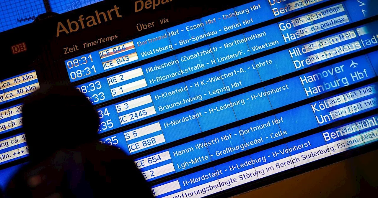 Sturmtief trifft die Bahn: Jeder zweite Fernzug verspätet