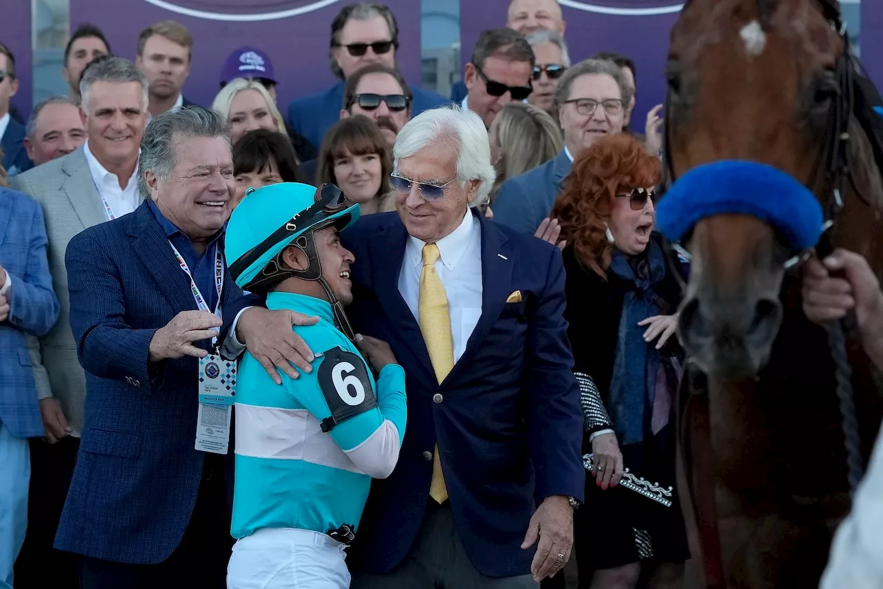 Trainer Bob Baffert wins 1st race back at Churchill Downs after 3-year suspension ends