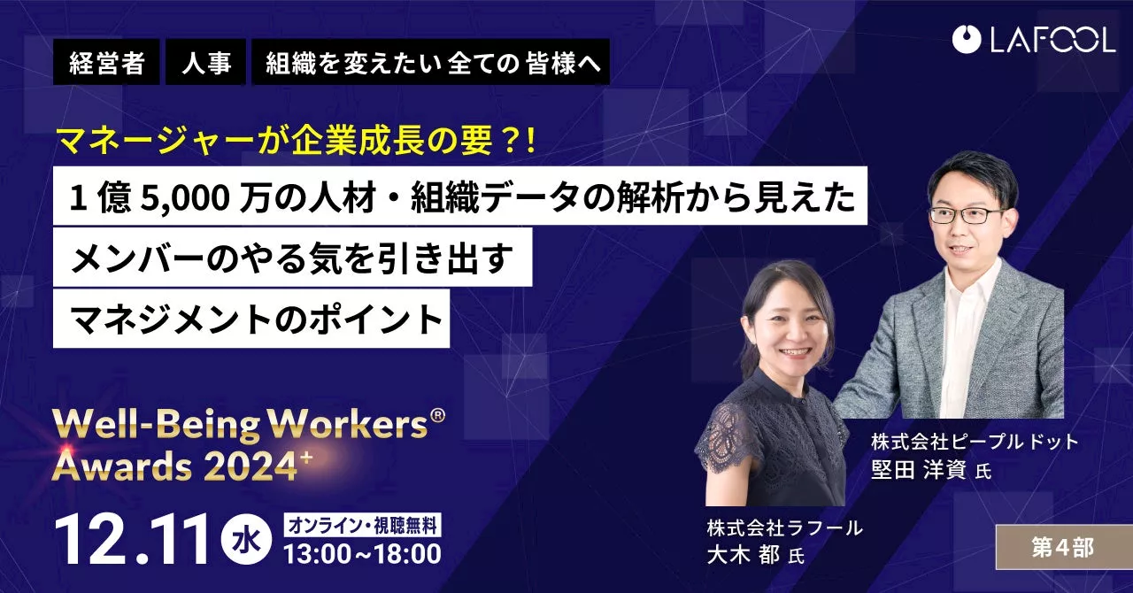 ウェルビーイングと人的資本経営の最先端情報を提供する『Well-Being Workers® Awards 2024』を開催