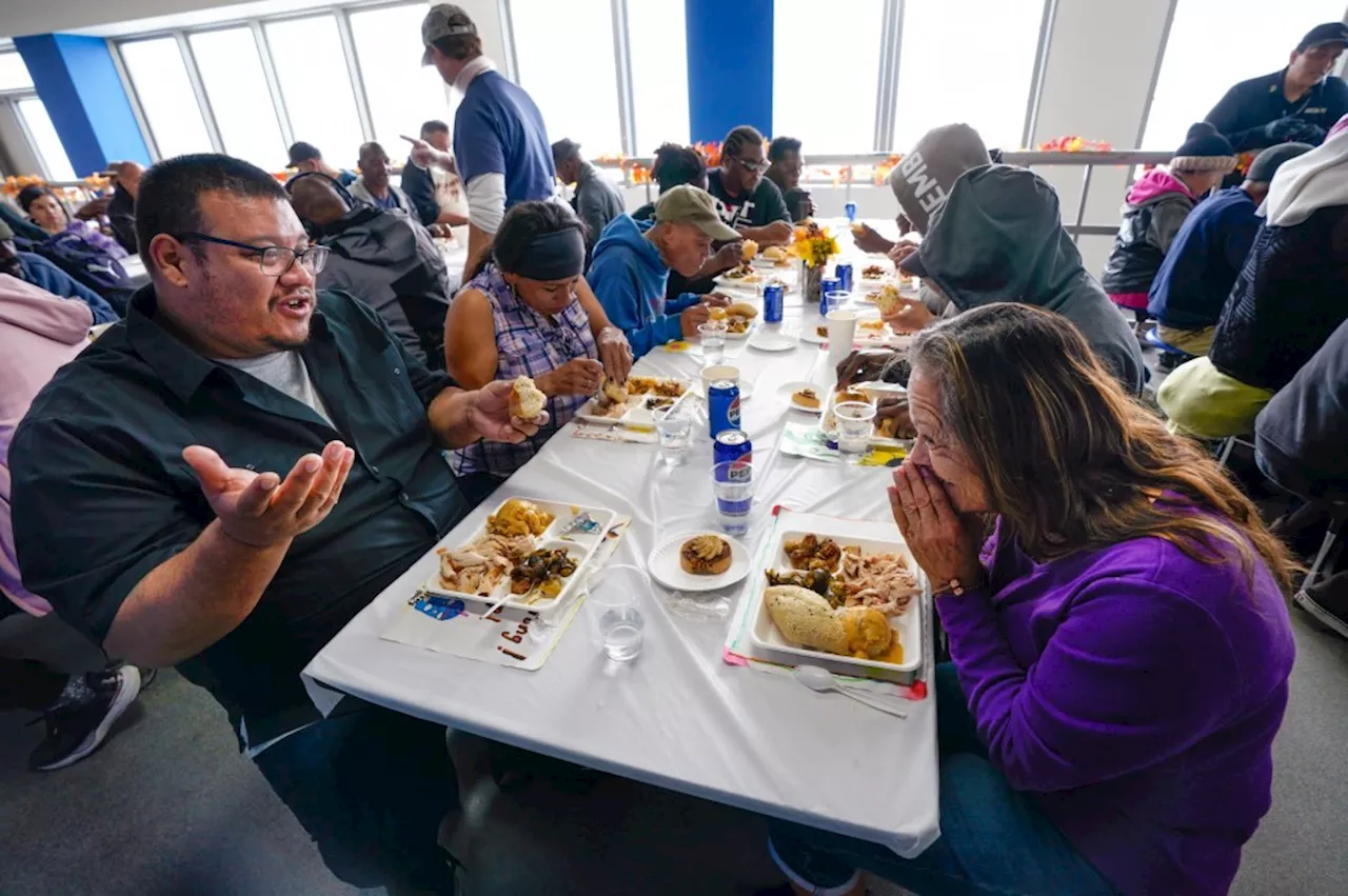 When you’ve lost a place to live, Thanksgiving takes place at your shelter