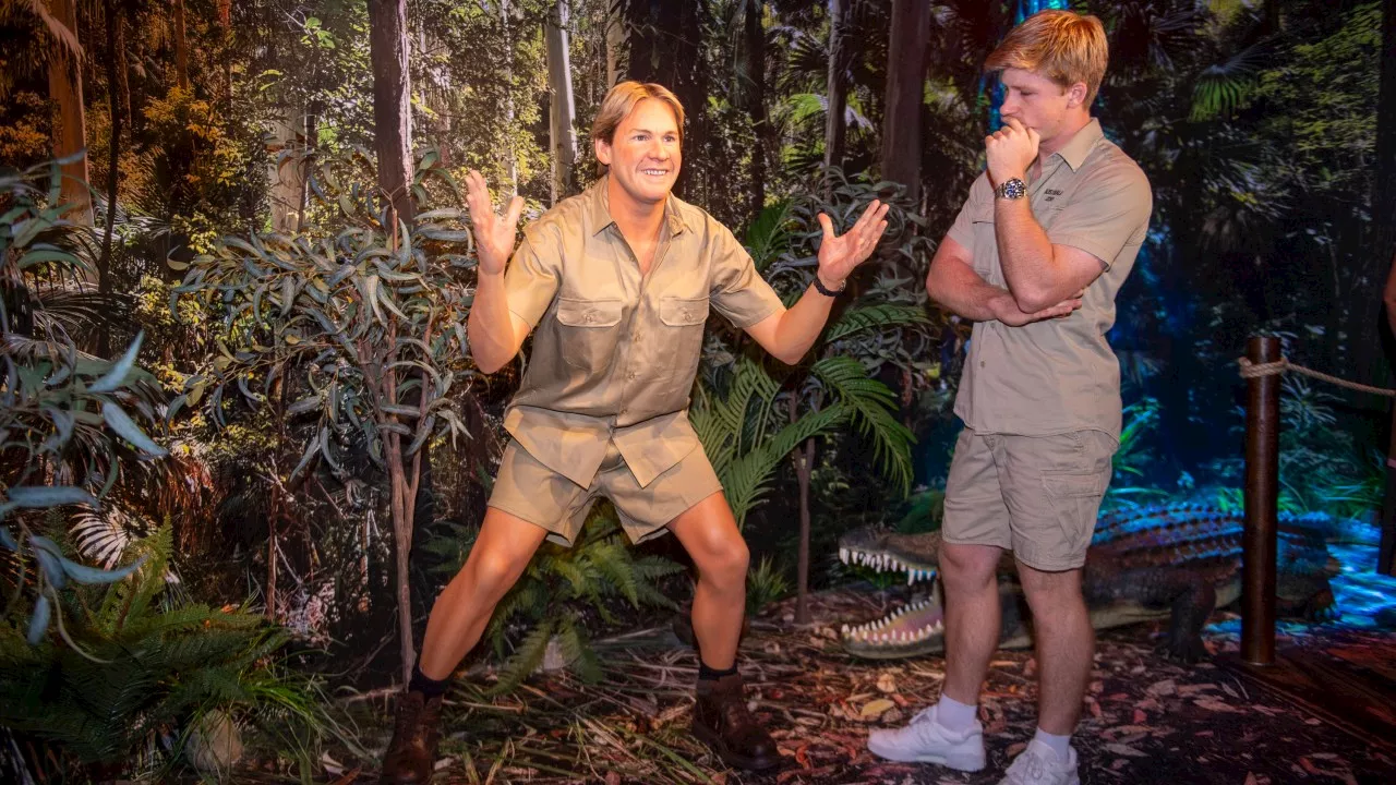 Robert Irwin chokes up in moving moment with his late father Steve