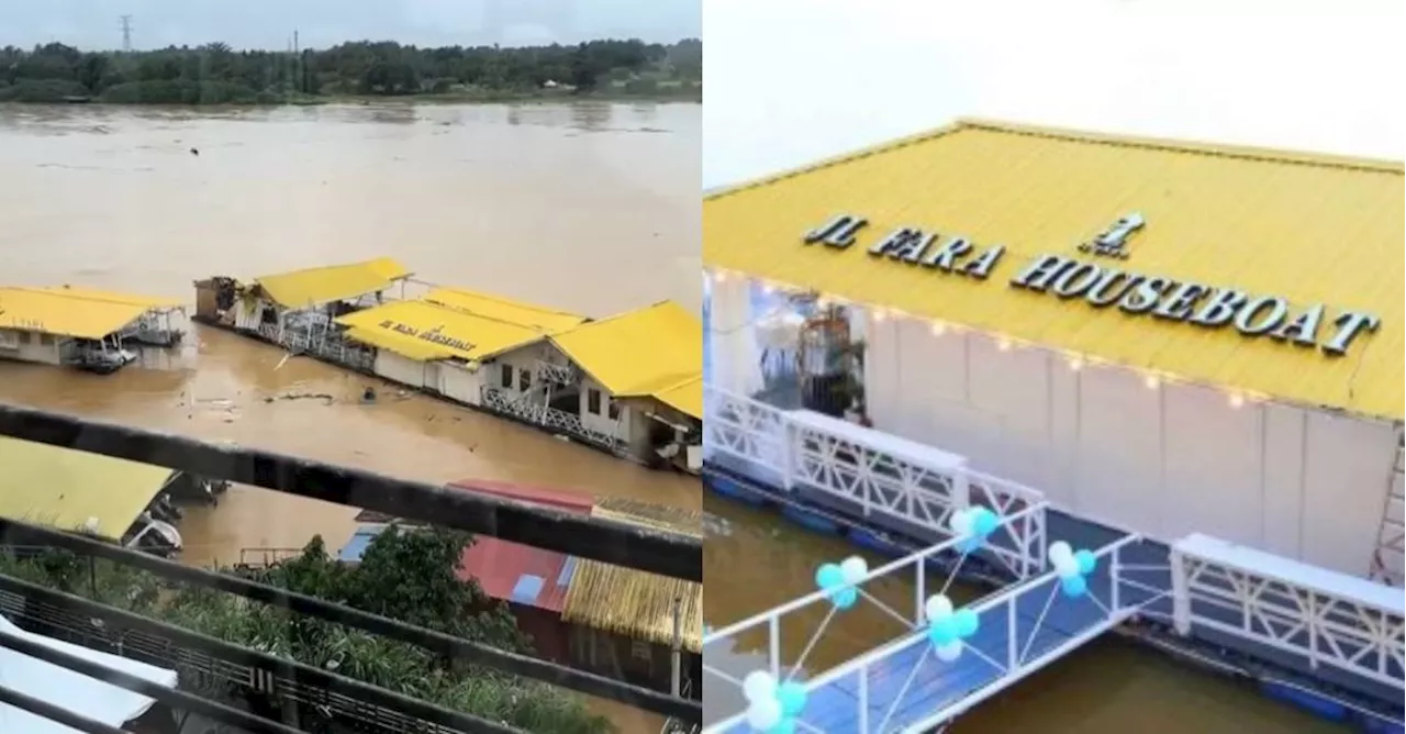 QuickCheck: Did floodwaters in Kelantan carry away a houseboat restaurant?