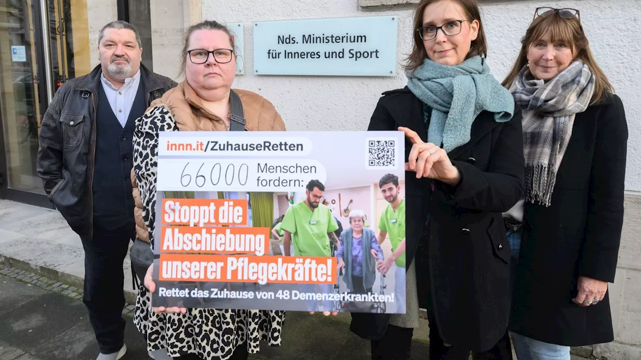 Mehr als 67.500 Unterschriften: Drohende Abschiebung von Pflegern: Austausch mit Ministerium