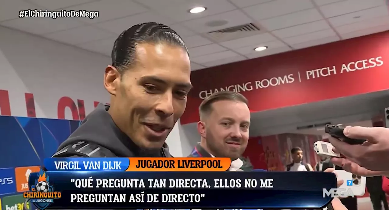 Virgil van Dijk in awkward exchange with Spanish journalist over Liverpool future...