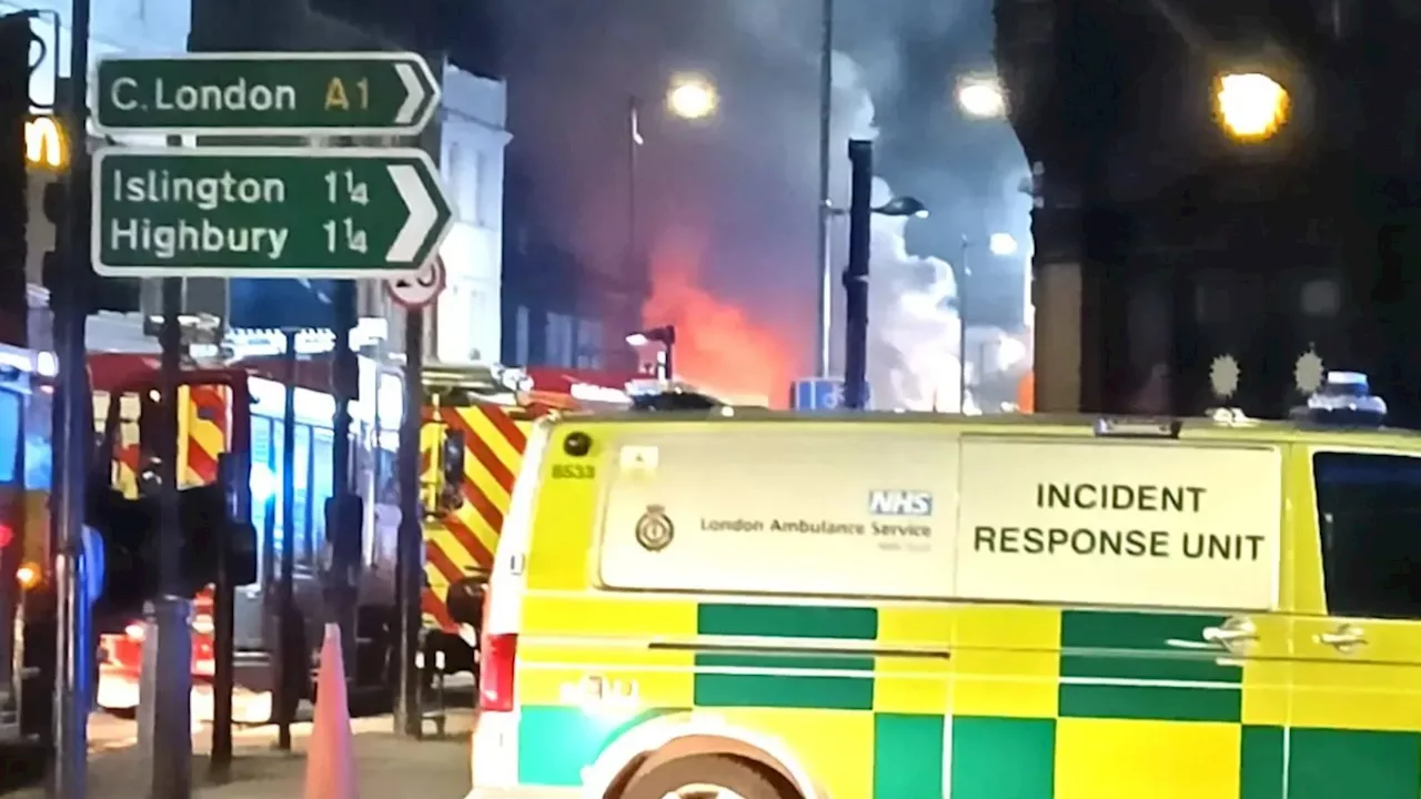 London Restaurant Fire Engulfing Flats, 100 Firefighters Respond