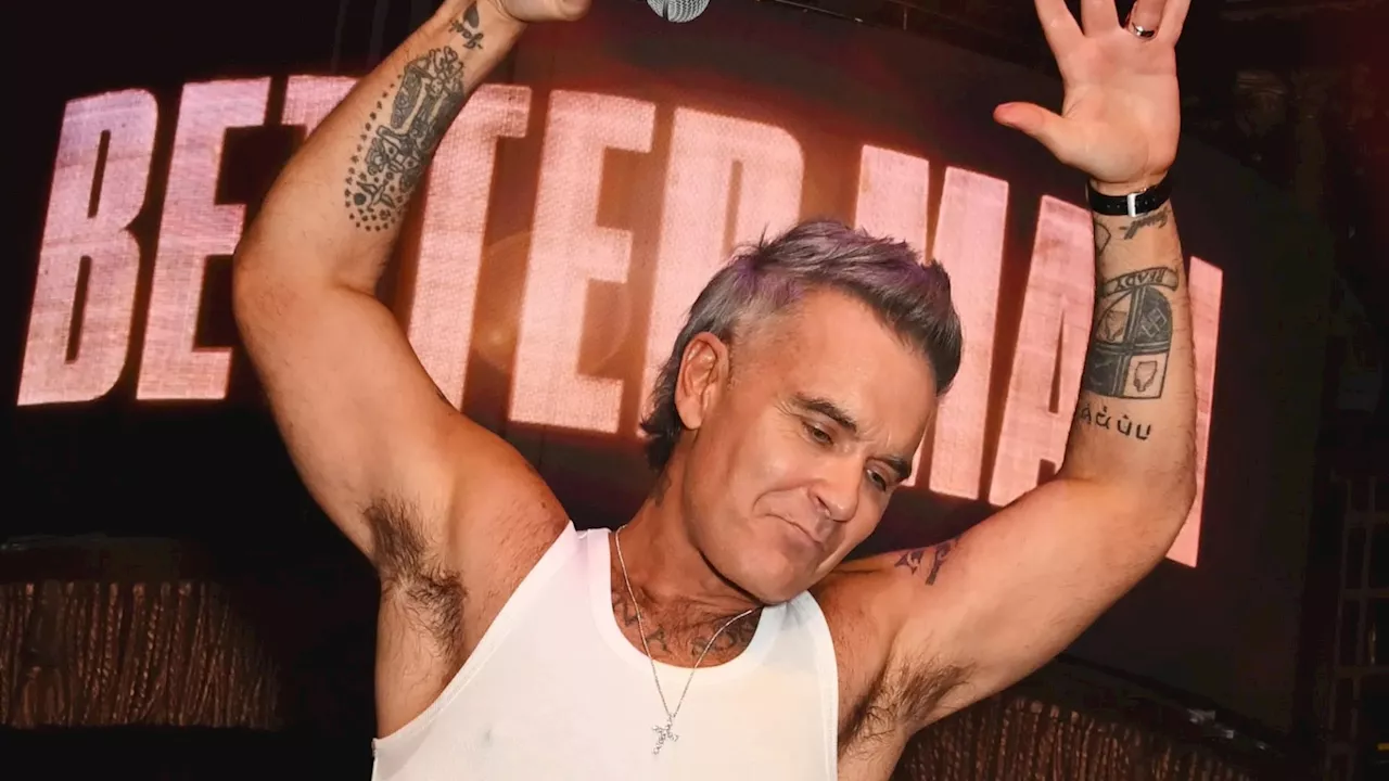 Robbie Williams Parties at 'Better Man' Premiere, Jokes About His Transformation