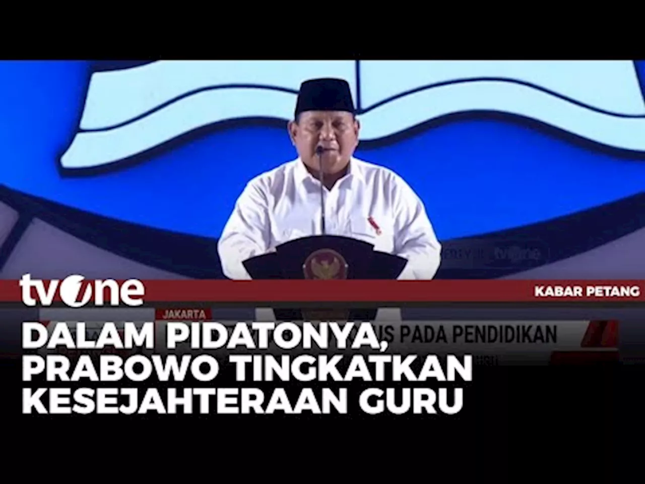 Hadiri Puncak Hari Guru Nasional, Pidato Presiden Prabowo Disambut Gemuruh