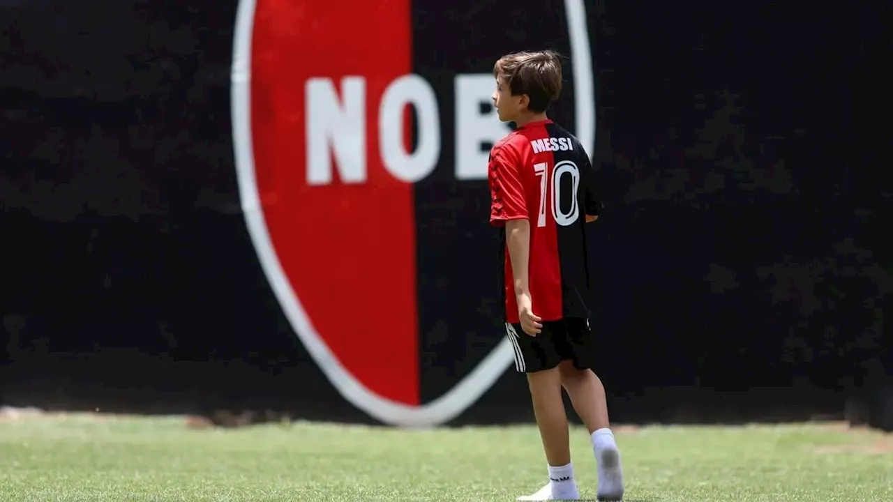 Thiago Messi visitó el predio de Newell's en el que se formó su padre