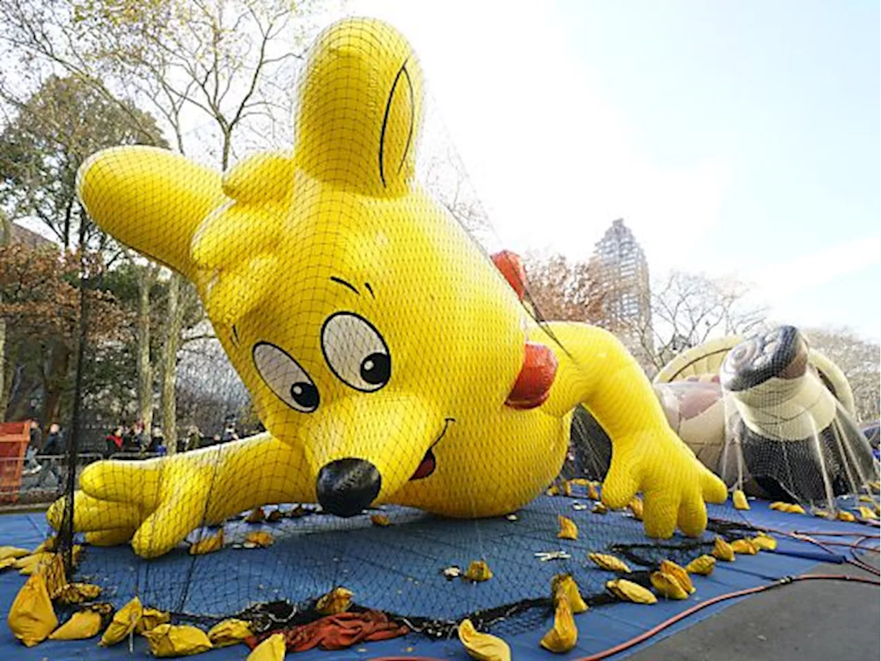 New York Thanksgiving-Parade: Riesenballons werden geblasen