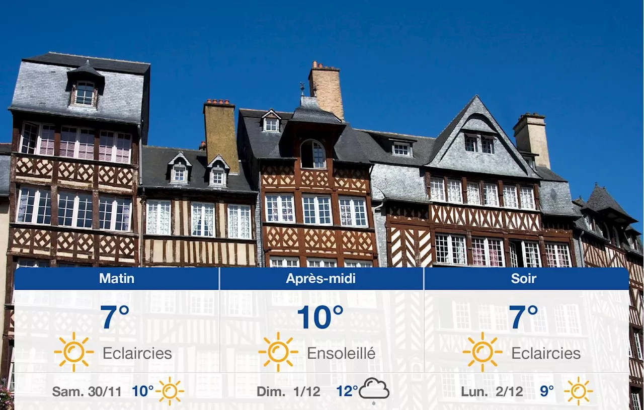 Météo Rennes: prévisions du vendredi 29 novembre 2024