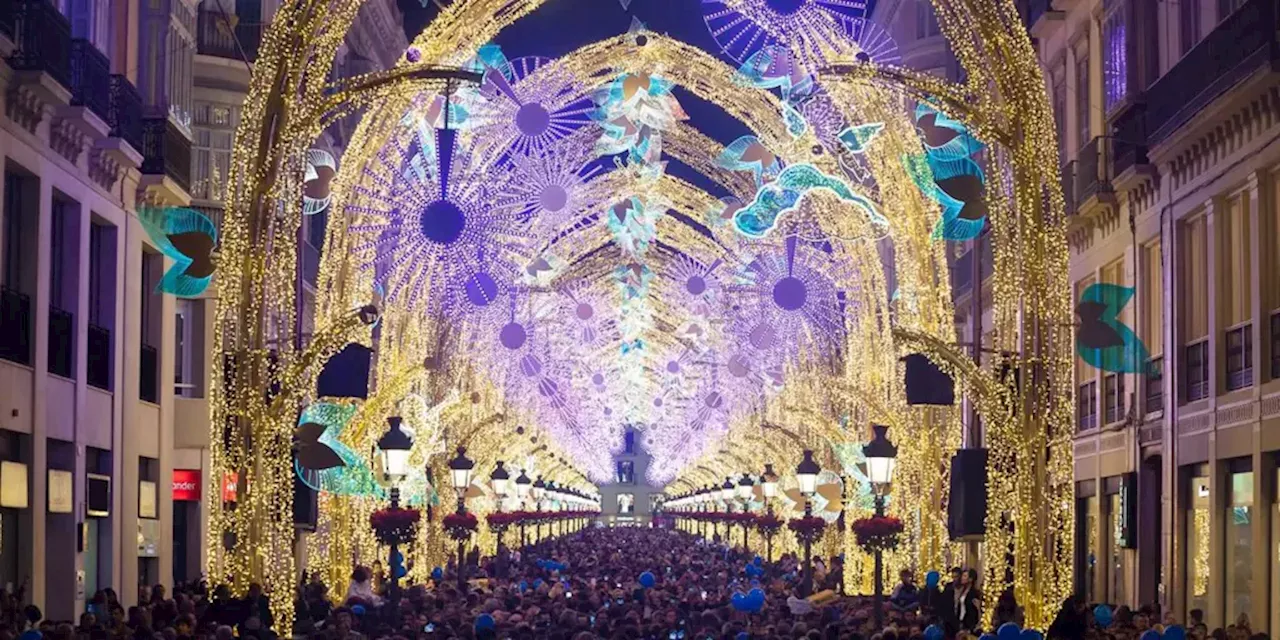 Así será el espectáculo de luces de la calle Larios de Málaga esta Navidad: estos son los horarios