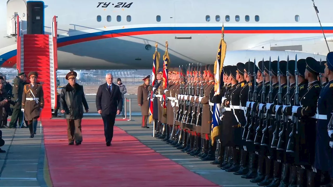 Russian defense minister visits N. Korea to talk with military and political leaders