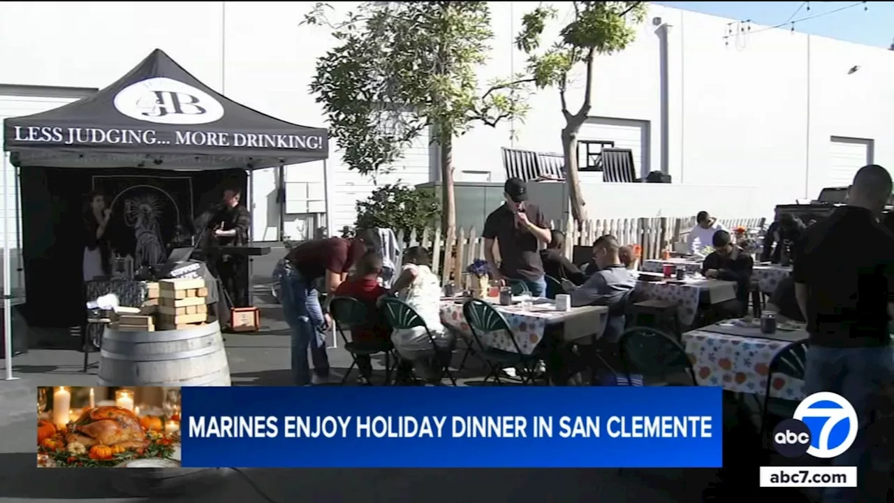 San Clemente brewery hosts Thanksgiving for Marines from Camp Pendleton