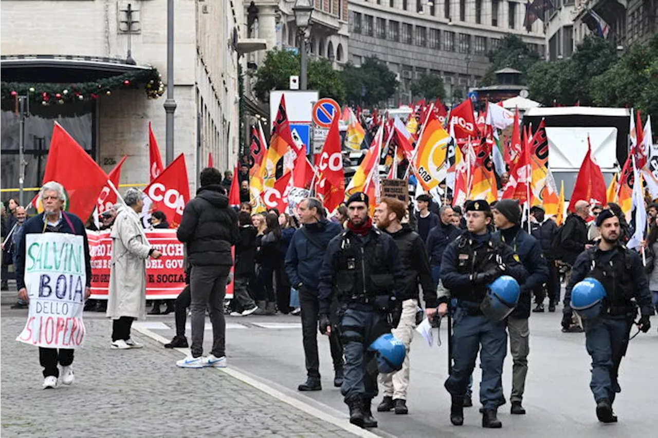 Cgil-Uil, adesione allo sciopero oltre il 70% e piazze piene