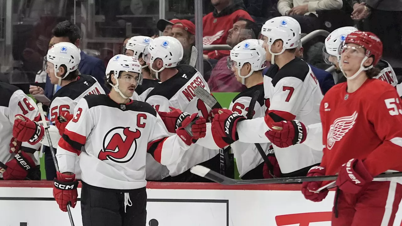 Devils score 3 power-play goals vs. Red Wings' NHL-worst penalty kill in 5-4 win