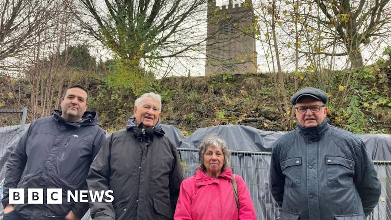 Ludlow town wall collapse 'poses risk' to church