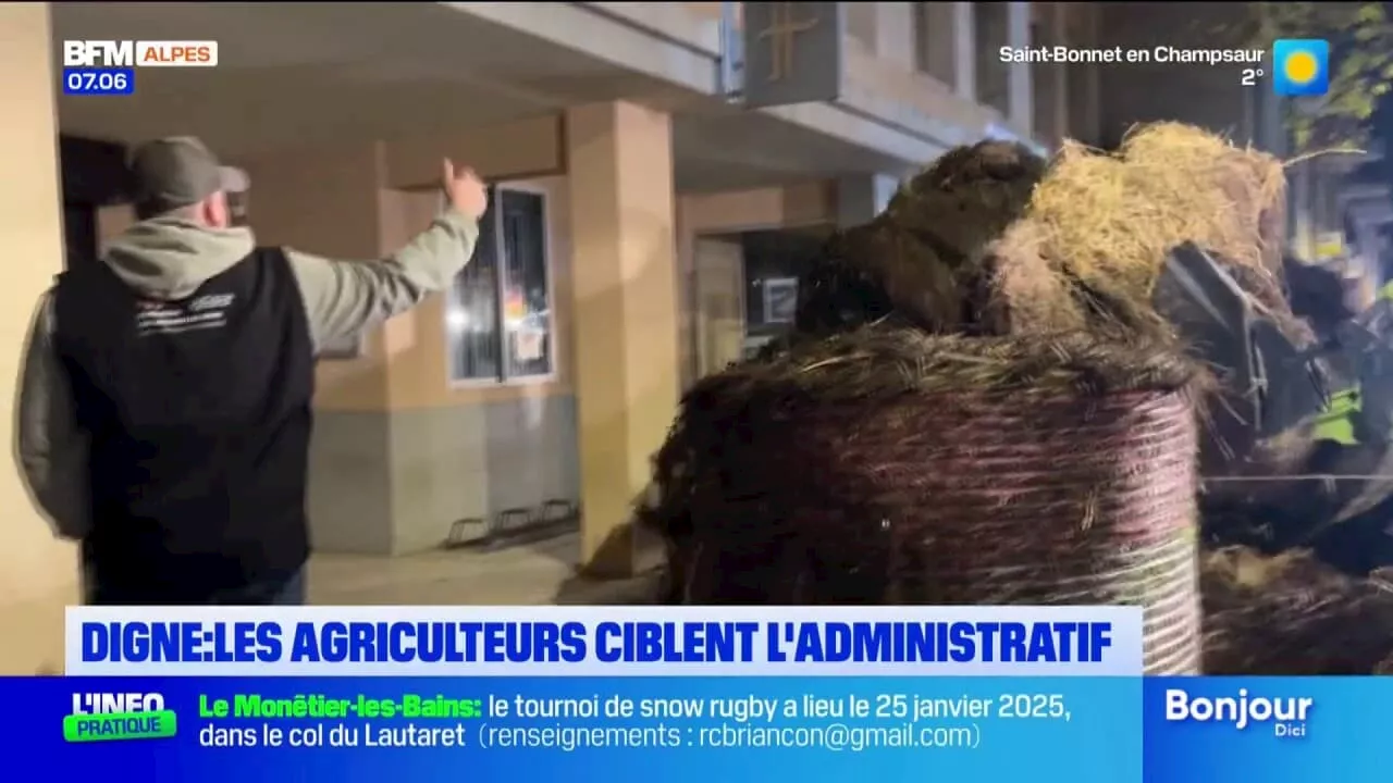 Digne-les-Bains: les agriculteurs ciblent les institutions pour protester contre les lourdeurs administratives